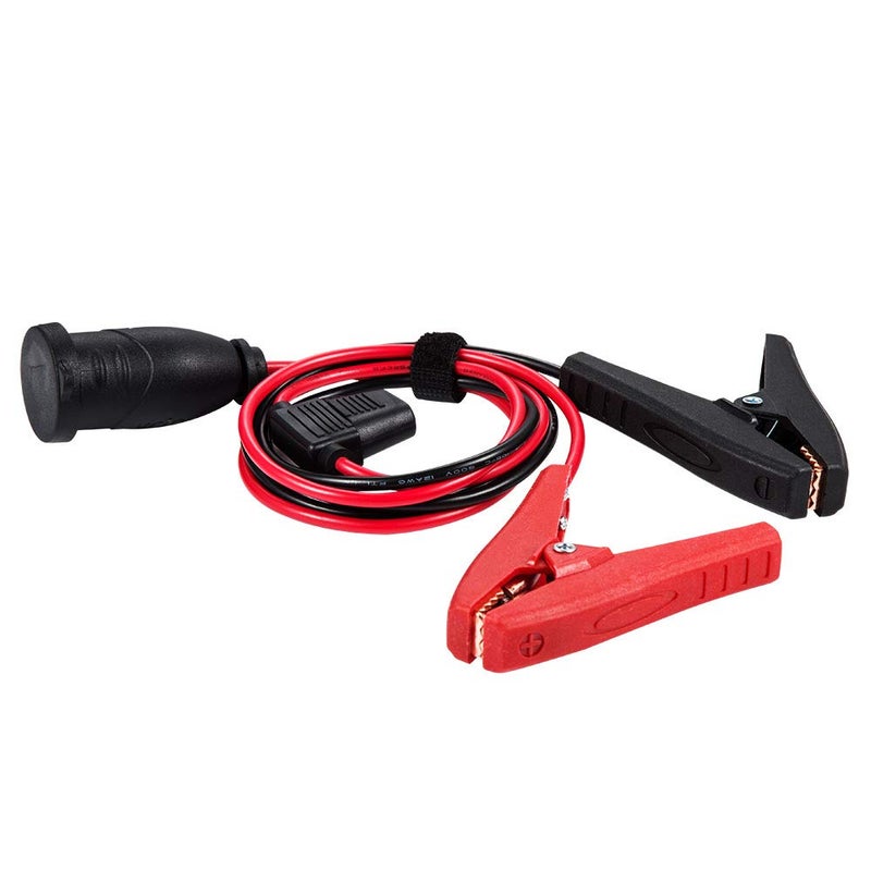 YCIND Battery Alligator Clips Clamp Clip-on to Female Cigarette Lighter Socket Outlet Battery Boost Cable Heavy Duty 30A Fuse 12V/24V 12AWG Cord 6Ft - Image 1